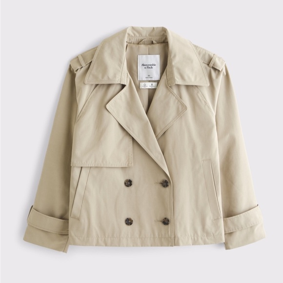 Women's Tan Double-Breasted Jacket - Picture 4 of 7